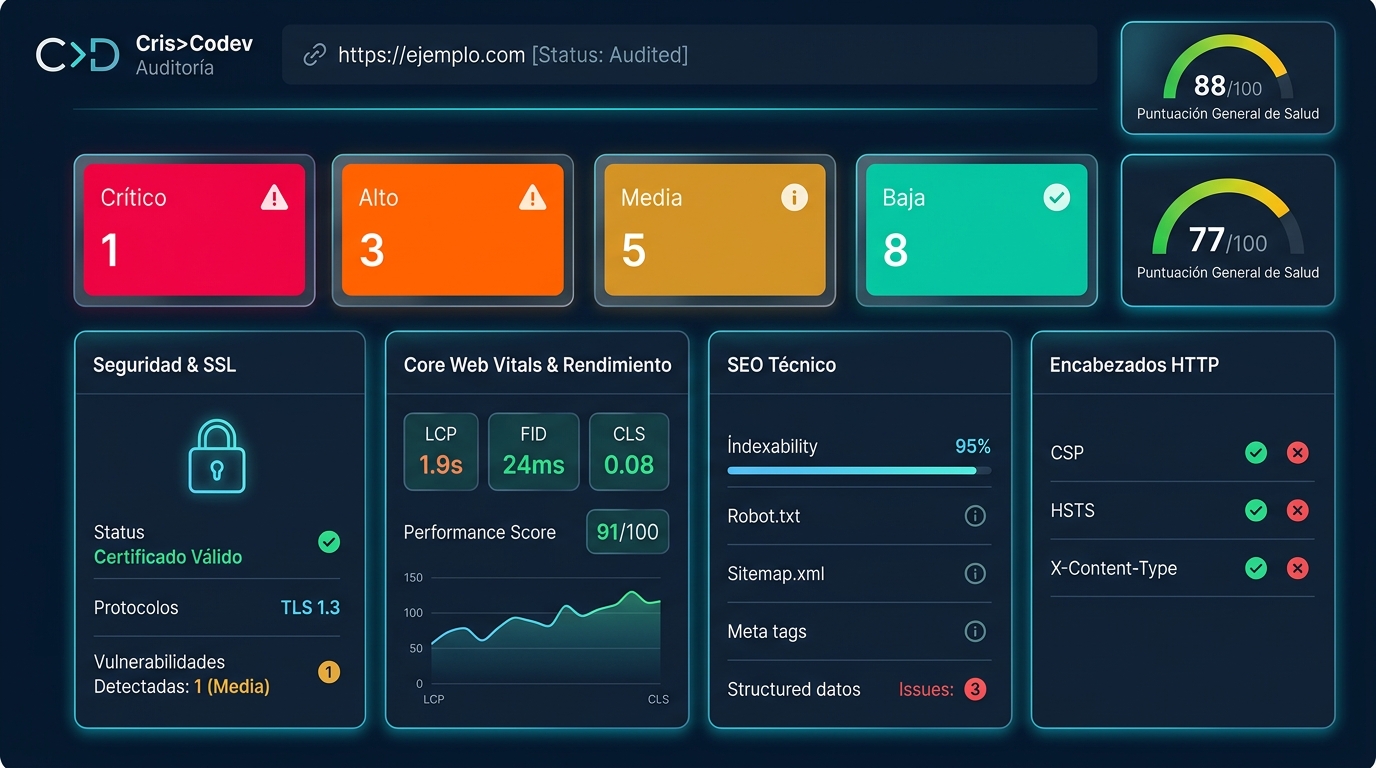 Dashboard de Auditoría y Diagnóstico de Salud Web